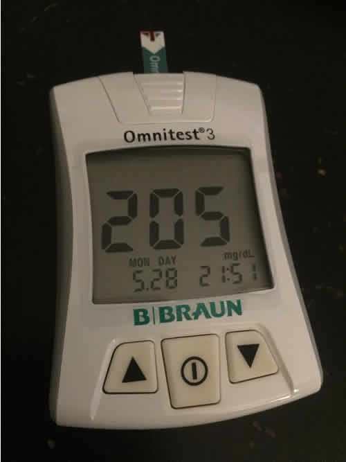 Braun Omnitest 3 blood sugar reading